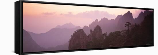 Huang Shan Mountains, Anhui Province, China-Peter Adams-Framed Stretched Canvas