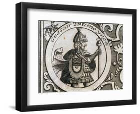 Huascar Inca (H.1491-1532). Sapa Inca of the Inca Empire from 1527 to 1532.-Tarker-Framed Photographic Print