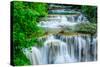 Huay Mae Khamin - Waterfall, Flowing Water, Paradise in Thailand.-ThaiWanderer-Stretched Canvas