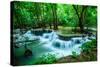 Huay Mae Khamin - Waterfall, Flowing Water, Paradise in Thailand.-ThaiWanderer-Stretched Canvas