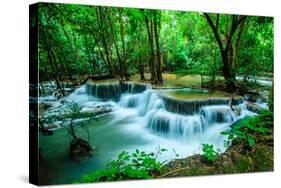 Huay Mae Khamin - Waterfall, Flowing Water, Paradise in Thailand.-ThaiWanderer-Stretched Canvas