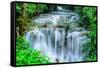 Huay Mae Khamin - Waterfall, Flowing Water, Paradise in Thailand.-ThaiWanderer-Framed Stretched Canvas