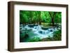 Huay Mae Khamin - Waterfall, Flowing Water, Paradise in Thailand.-ThaiWanderer-Framed Photographic Print