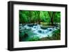 Huay Mae Khamin - Waterfall, Flowing Water, Paradise in Thailand.-ThaiWanderer-Framed Photographic Print