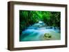 Huay Mae Khamin - Waterfall, Flowing Water, Paradise in Thailand.-ThaiWanderer-Framed Photographic Print