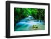 Huay Mae Khamin - Waterfall, Flowing Water, Paradise in Thailand.-ThaiWanderer-Framed Photographic Print