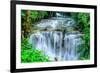 Huay Mae Khamin - Waterfall, Flowing Water, Paradise in Thailand.-ThaiWanderer-Framed Photographic Print