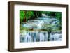 Huay Mae Khamin - Waterfall, Flowing Water, Paradise in Thailand.-ThaiWanderer-Framed Photographic Print