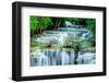 Huay Mae Khamin - Waterfall, Flowing Water, Paradise in Thailand.-ThaiWanderer-Framed Photographic Print