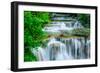 Huay Mae Khamin - Waterfall, Flowing Water, Paradise in Thailand.-ThaiWanderer-Framed Photographic Print