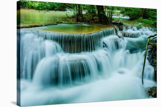 Huay Mae Khamin - Waterfall-ThaiWanderer-Stretched Canvas