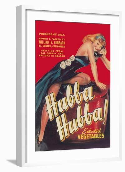 Hubba Hubba - Vegetable Crate Label-Lantern Press-Framed Art Print
