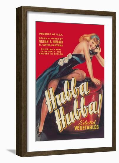 Hubba Hubba - Vegetable Crate Label-Lantern Press-Framed Art Print