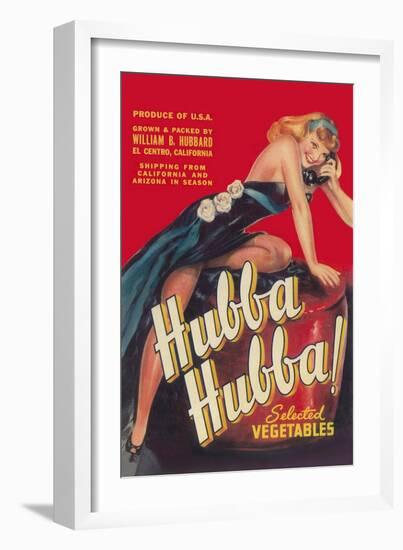 Hubba Hubba - Vegetable Crate Label-Lantern Press-Framed Art Print