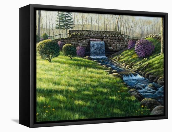 Hubbard Park Falls-Bruce Dumas-Framed Stretched Canvas