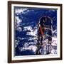 Hubble Space Telescope Above the Earth-null-Framed Photographic Print