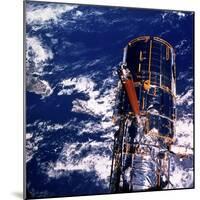 Hubble Space Telescope Above the Earth-null-Mounted Photographic Print