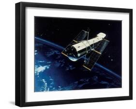 Hubble Space Telescope in Orbit, 1980S-null-Framed Giclee Print