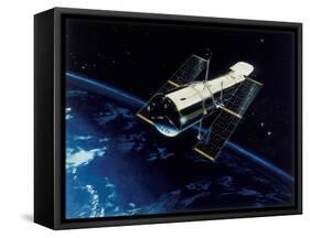 Hubble Space Telescope in Orbit, 1980S-null-Framed Stretched Canvas