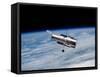 Hubble Space Telescope in Orbit Around Earth-Stocktrek Images-Framed Stretched Canvas