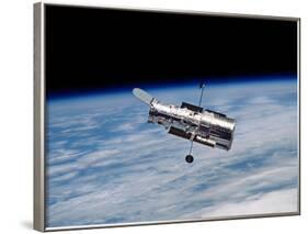 Hubble Space Telescope in Orbit Around Earth-Stocktrek Images-Framed Photographic Print