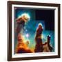 Hubble Space Telescope View of Dense Clumps and Tendrils of Interstellar Hydrogen-Scowen-Framed Premium Photographic Print
