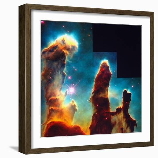 Hubble Space Telescope View of Dense Clumps and Tendrils of Interstellar Hydrogen-Scowen-Framed Photographic Print