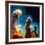 Hubble Space Telescope View of Dense Clumps and Tendrils of Interstellar Hydrogen-Scowen-Framed Photographic Print