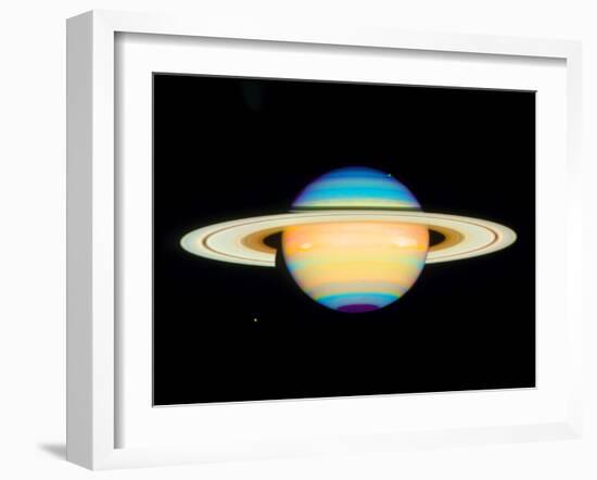 Hubble View of Saturn-null-Framed Photographic Print