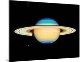 Hubble View of Saturn-null-Mounted Photographic Print