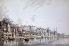 Benares on the Ganges-Hubert Cornish-Art Print