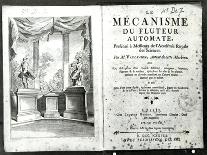 Automatons, Le Mecanisme du Fluteur Automate by Jacques de Vaucanson, Engraved Vivares-Hubert Gravelot-Stretched Canvas