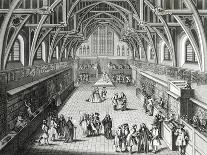 Westminster Hall, the First Day of Term, a Satirical Poem, 1797 Engraved by c.Mosley-Hubert Gravelot-Framed Stretched Canvas