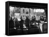 Hubert H. Humphrey Campaigning for Senate Seat Speaking from Sound Truck in Small Town Street-null-Framed Stretched Canvas
