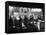 Hubert H. Humphrey Campaigning for Senate Seat Speaking from Sound Truck in Small Town Street-null-Framed Stretched Canvas