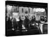 Hubert H. Humphrey Campaigning for Senate Seat Speaking from Sound Truck in Small Town Street-null-Stretched Canvas