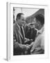 Hubert Humphrey Campaigning in West Virginia Primarties-null-Framed Photographic Print