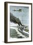 Hubert Latham Attempting to Fly His Antoinette Monoplane across the English Channel, 1909-null-Framed Giclee Print