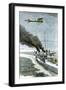 Hubert Latham Attempting to Fly His Antoinette Monoplane across the English Channel, 1909-null-Framed Giclee Print