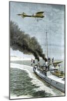 Hubert Latham Attempting to Fly His Antoinette Monoplane across the English Channel, 1909-null-Mounted Giclee Print