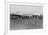 Hubert Latham Prepares to Take Off after Louis Bleriot, Near Calais, France, 25 July 1909-null-Framed Giclee Print