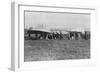 Hubert Latham Prepares to Take Off after Louis Bleriot, Near Calais, France, 25 July 1909-null-Framed Giclee Print