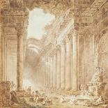 A Colonnade in Ruins, 1780-Hubert Robert-Giclee Print