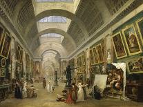 View of the Grand Gallery of the Louvre, 1796-Hubert Robert-Framed Premium Giclee Print