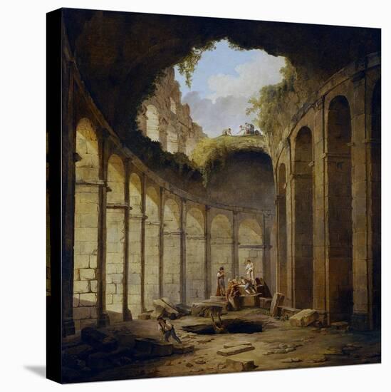 Hubert Robert / The Colosseum, Rome, 1780-1790-Hubert Robert-Stretched Canvas