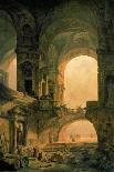 View of Rome with the Horse Tamer of the Monte Cavallo, 1786-Hubert Robert-Giclee Print