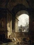 Projet d'aménagement de la Grande Galerie du Louvre en 1796-Hubert Robert-Giclee Print