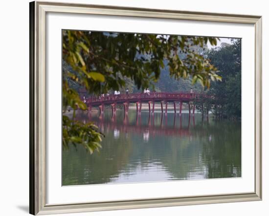 Huc Bridge over Haan Kiem Lake, Vietnam-Keren Su-Framed Photographic Print