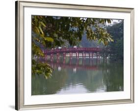 Huc Bridge over Haan Kiem Lake, Vietnam-Keren Su-Framed Photographic Print