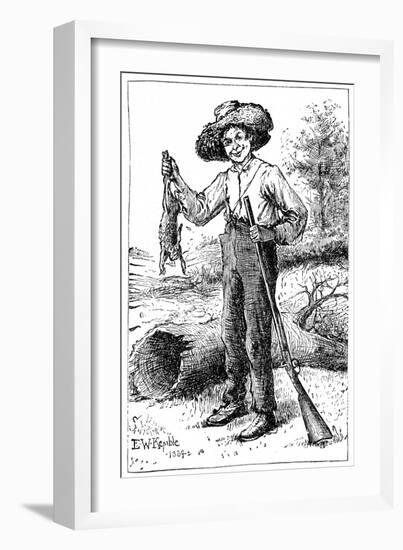 Huckleberry Finn, 1884-Chatto & Windus-Framed Giclee Print